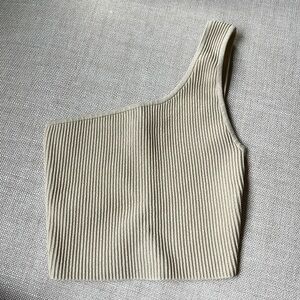 Aritzia sculpt knit one shoulder tank